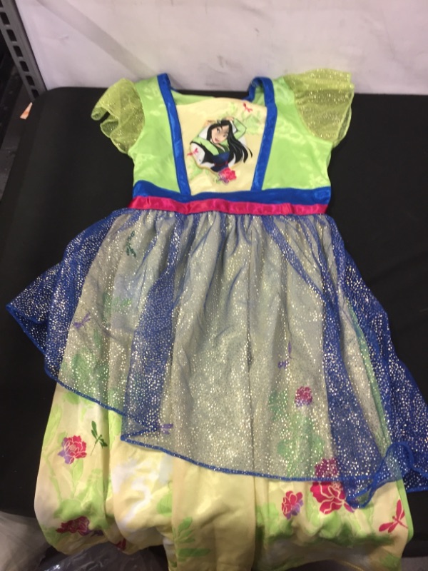 Photo 2 of Girls' Disney Princess Mulan Nightgown - Green S