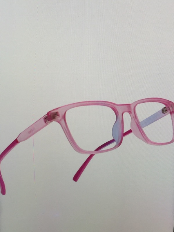 Photo 1 of LEAEAD BLUE LIGHT BLOCKING GLASSES BLUERASE LENS TR90 FRAME ANYT EYESTRAIN ANTI-UV PINK FOR KIDS