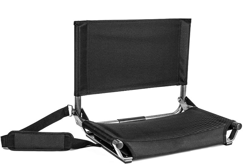 Photo 1 of Cascade Mountain Tech Folding Stadium Seat for Benches and Bleacher with Shoulder Strap
