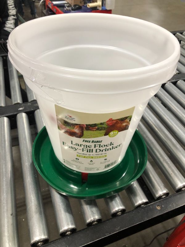 Photo 2 of Harris Farms Poultry Drinker | Simple and Easy to Use for Any Size Flock | Made of BPA-Free Plastic | 6.25 Gallon
