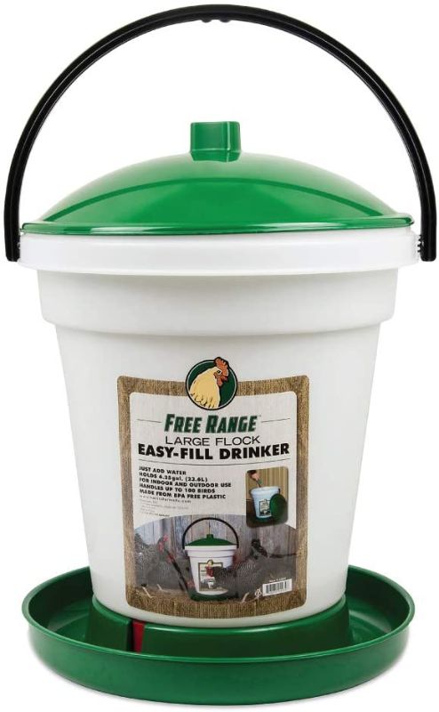 Photo 1 of Harris Farms Poultry Drinker | Simple and Easy to Use for Any Size Flock | Made of BPA-Free Plastic | 6.25 Gallon
