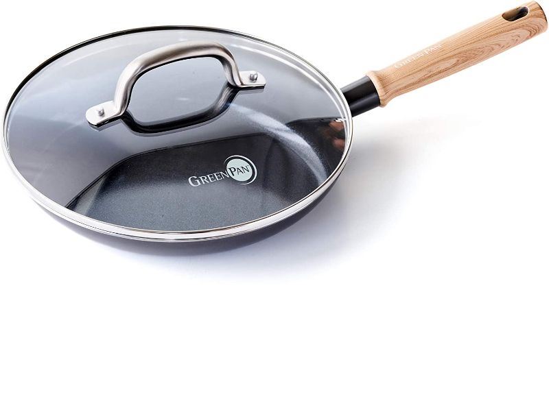 Photo 1 of GreenPan Hudson Healthy Ceramic Nonstick, Covered Frying Pan/Skillet, 11", Black
