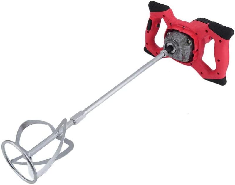 Photo 1 of Mortar Mixer, ApexOne AC 110V 2100W Anti-Slip Handheld 6-Speed Electric Mixer with US Plug for Stirring Plaster Mortar Paint Cement Grout Mix Stirrer Paddle Mixer (Red)
