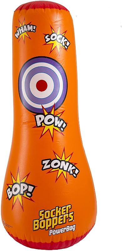 Photo 1 of Big Time Toys Socker Bopper Power Bag Standing Inflatable Punching Bag for Kids, Box, Bop, Punch, Great Tool for Agility-Balance-Coordination-Athletic Development, in or Outdoor Active Play
