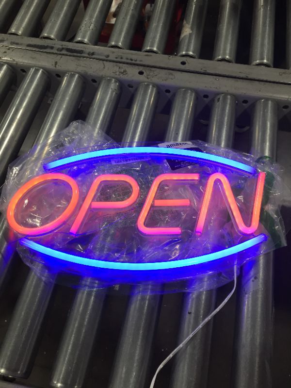 Photo 2 of NEON Open Sign, New Open Sign for Business, Home, and Office Decor, with UL Power Adapter, LED Open Sign, Medium Size 18 x 9 inch. Easy Use Plug in to Start, Open Sign - by TYGER INC 2021
