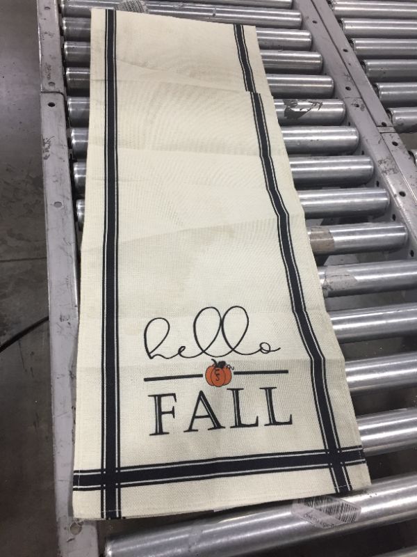 Photo 2 of Artoid Mode Hello Fall Table Runner 13 x 72 inch
