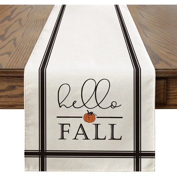 Photo 1 of Artoid Mode Hello Fall Table Runner 13 x 72 inch
