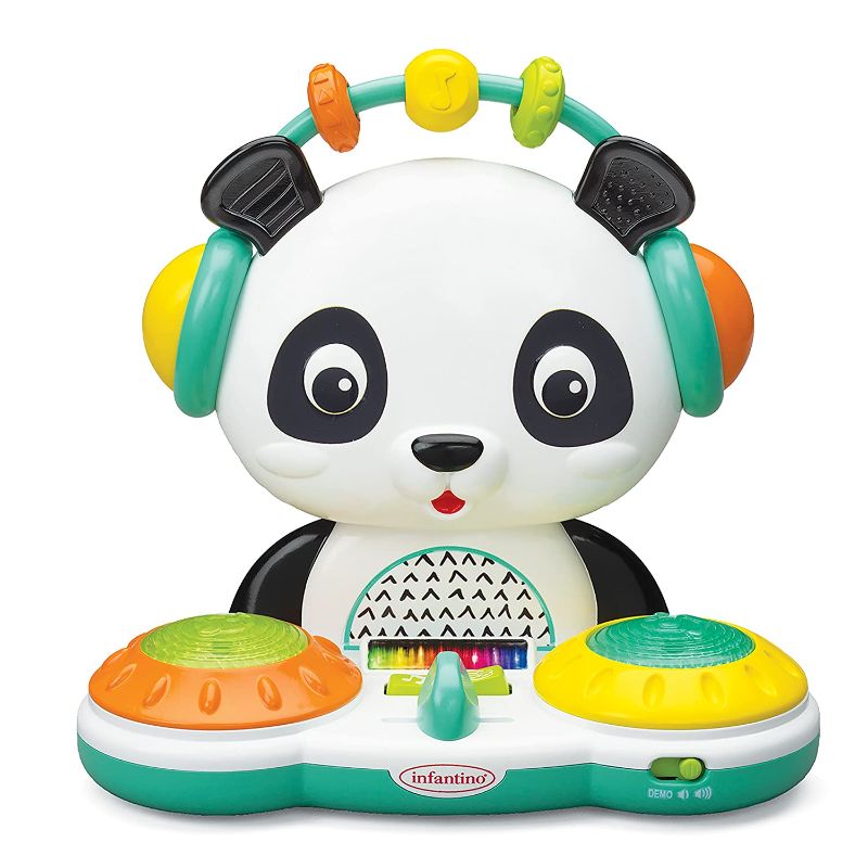 Photo 1 of Infantino Spin & Slide DJ Panda - Musical Toy with Busy Beads, Light-up Turntable Drums, Funky Beats, switches, Silly Songs and 2 Volume Settings, for Babies and Toddlers
