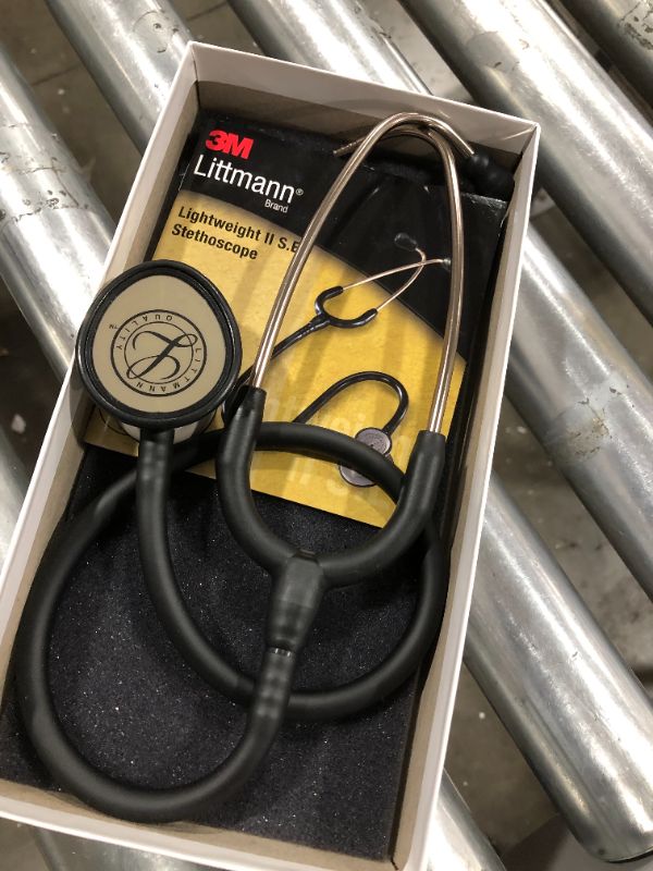 Photo 2 of 3M Littmann Lightweight II S.E. Stethoscopes, Black Tube, 28 Inch