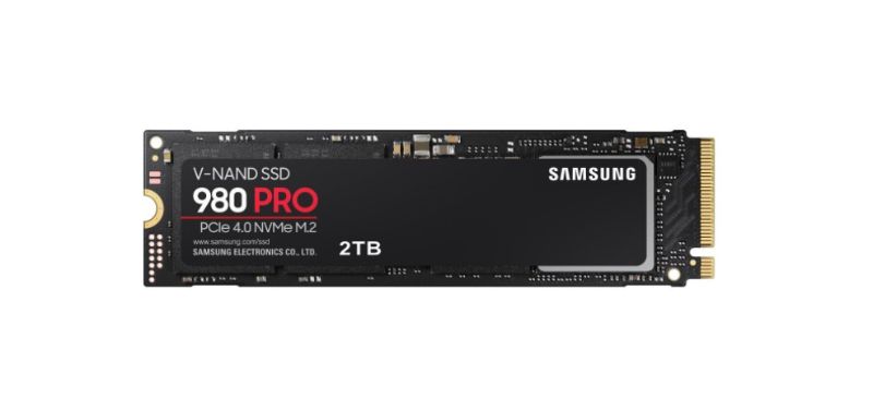 Photo 1 of SAMSUNG 980 PRO M.2 2280 2TB PCIe Gen 4.0 x4, NVMe 1.3c Samsung V-NAND Internal Solid State Drive (SSD) MZ-V8P2T0B/AM