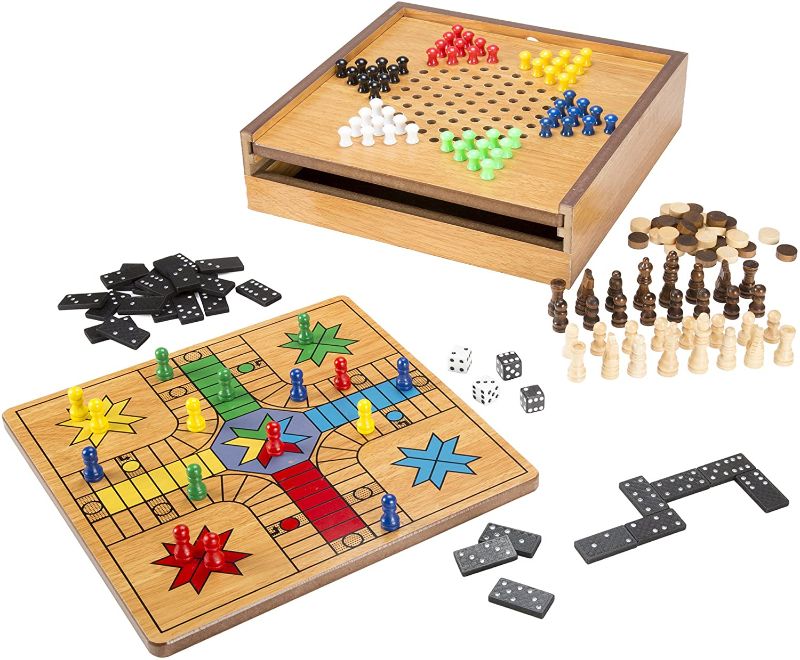 Photo 1 of 7-in-1 Combo Game with Chess, Ludo, Chinese Checkers & More
