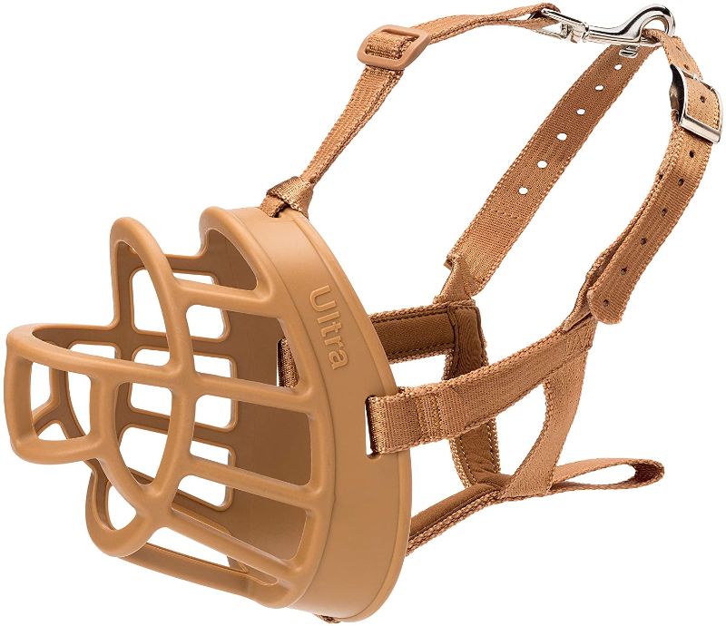 Photo 1 of Baskerville Ultra Dog Muzzle Dogs, Prevents Chewing and Biting, Basket Allows Panting and Drinking-Comfortable, Humane, Adjustable, Lightweight, Durable size 3