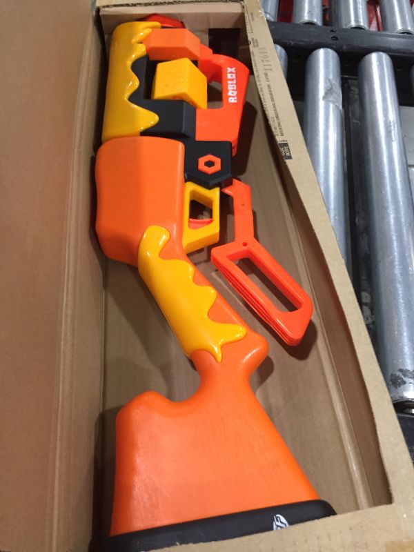 Photo 1 of NERF Roblox Adopt Me!: Bees! Lever Action Dart Blaster, Rotating 8-Dart Drum, 8 Elite Darts, Code to Unlock in-Game Virtual Item
