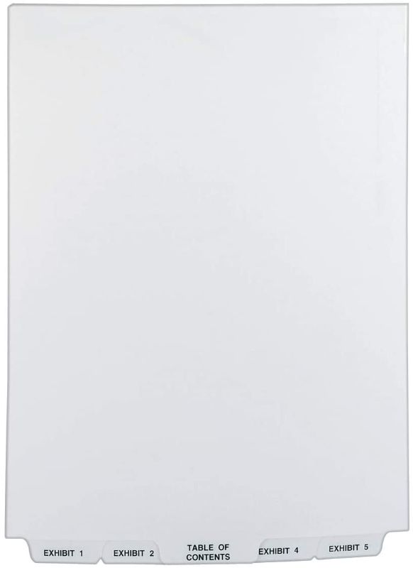 Photo 1 of Avery Avery-Style Bottom Tab Dividers, 26-Tab, Legal Exhibit 1-25, 8.5 x11 Inches, White, 26 per Set (11378) ( 16 PACK ) 
