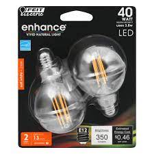 Photo 1 of Feit Electric Enhance LED 40 Watt Soft White Globe Light Bulbs
