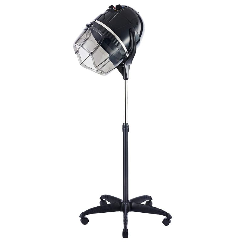 Photo 1 of Professional Adjustable Hooded Stand-Up Hair Bonnet Dryer with Timer Swivel Caster Rolling Base for Beauty Salon or Home Use
