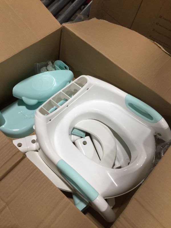 Photo 2 of 711TEK Potty Training Seat Toddler Toilet Seat with Step Stool Ladder,Potty Training Toilet for Kids Boys Girls Toddlers-Comfortable Safe Potty Seat Potty Chair with Anti-Slip Pads Ladder (Blue)