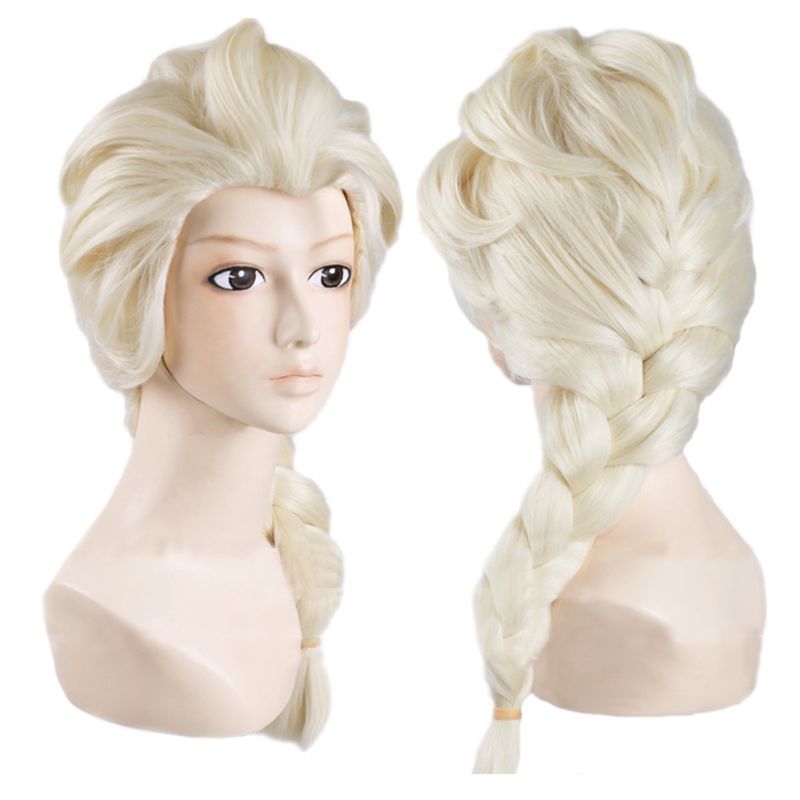 Photo 1 of Angelaicos Women's Blonde Wig Halloween Cosplay Long Braid Synthetic Hair Wigs