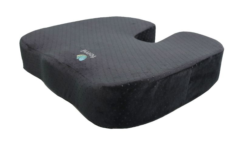 Photo 1 of Extra Thick Coccyx Orthopedic Memory Foam Seat Cushion by FOMI Care Black Large Cushion For Car or Truck Seat Office Chair Wheelchair Back Pain Relief