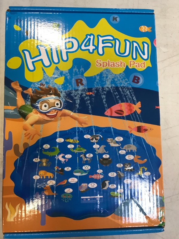 Photo 2 of HIP4FUN Splash Pad, Sprinkler for Kids Toddlers 68" Summer Outdoor Water Toys Splash Pad---------UNABLE TO TEST 