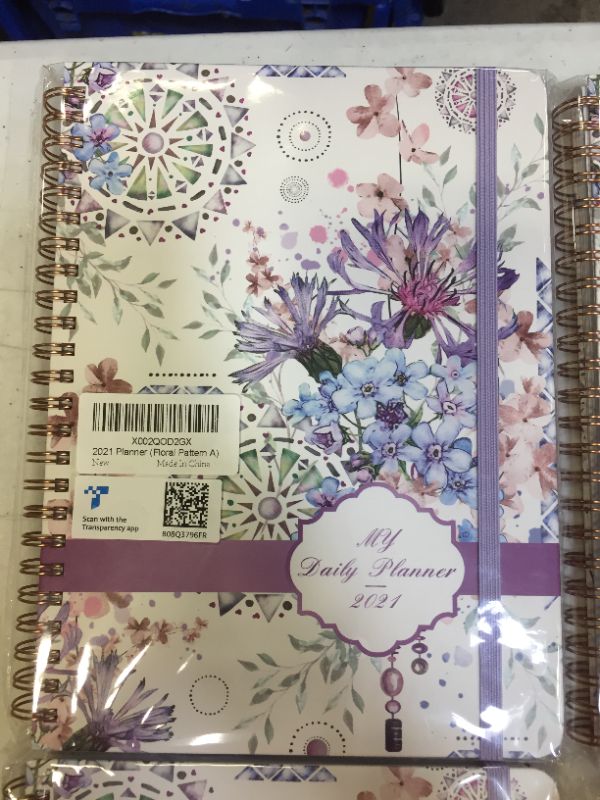 Photo 2 of pack of daily 2021 journals and thank you for supporting my business stickers 