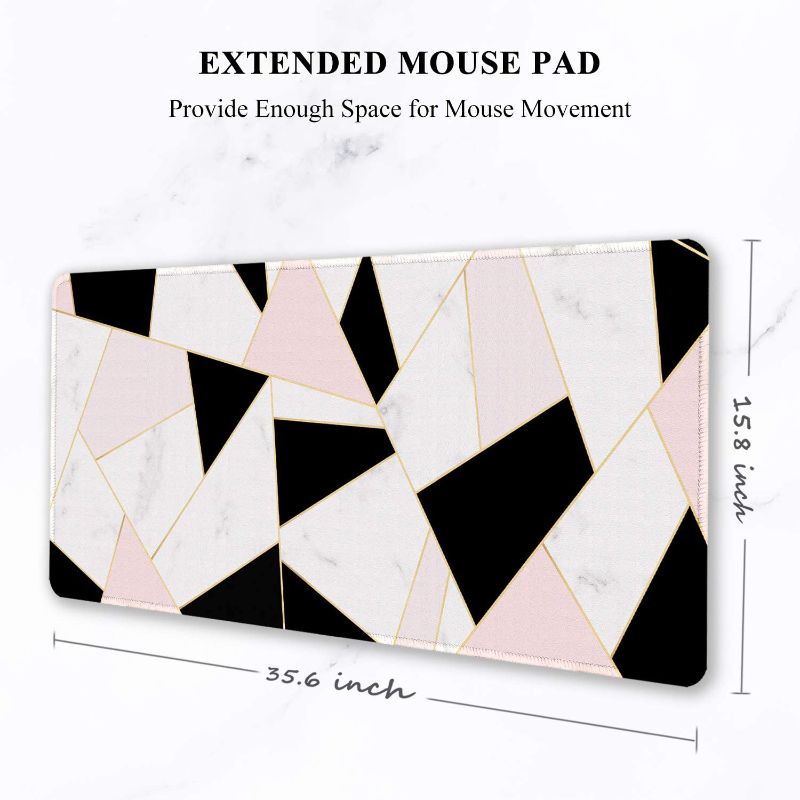 Photo 1 of Large pink marble design Mouse Pad 35" X 15"