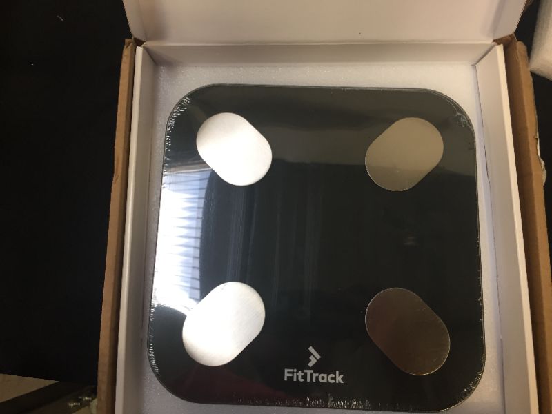 Photo 1 of FitTrack Dara Smart BMI Digital Scale - Measure Weight and Body Fat - Most Accurate Bluetooth Glass Bathroom Scale
