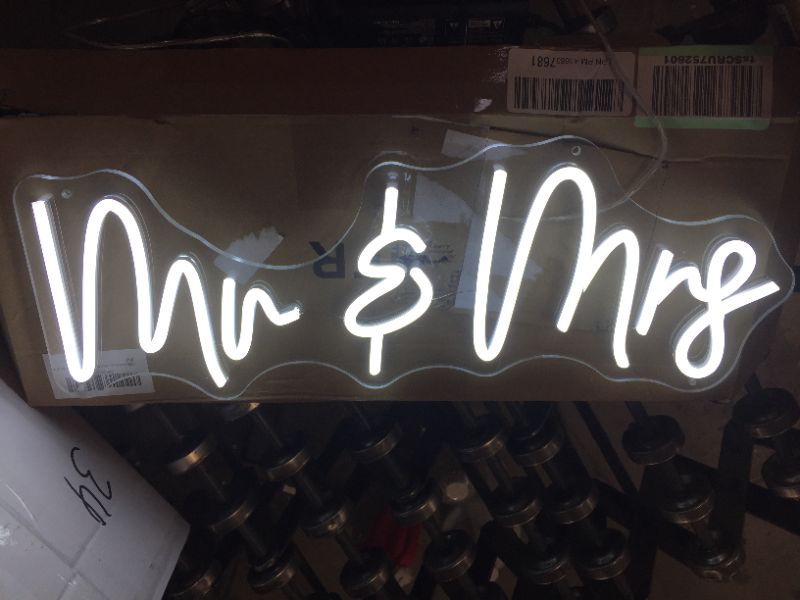 Photo 1 of "MR & MRS* NEON SIGN