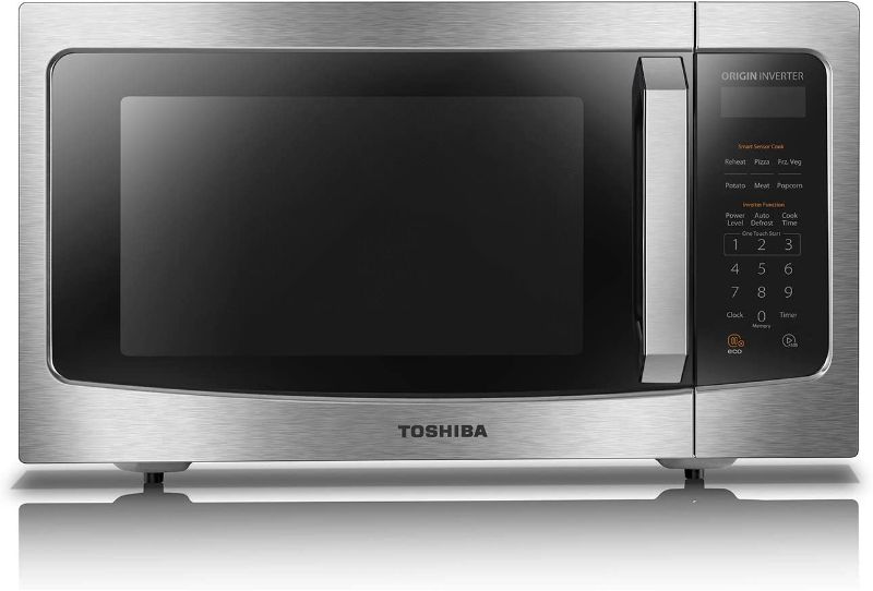 Photo 1 of Toshiba ML-EM45PIT(SS) Microwave Oven with Origin Inverter Technology, LCD Display and Smart Sensor, 1.6 Cu.ft, Stainless Steel
