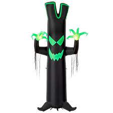 Photo 1 of 12 ft. Giant- Sized Lightshow LED Black Tree with Micro Lights Airblown Halloween Inflatable
