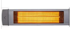 Photo 1 of Hanover HAN1041IC 34.6" Electric Carbon Infrared Heater with Remote, Silver
