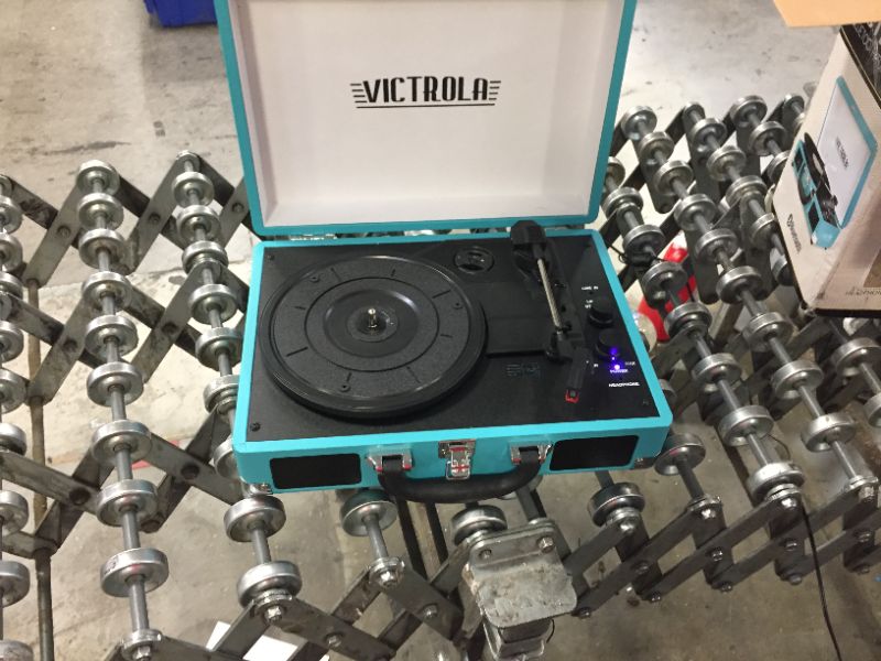 Photo 3 of Victrola Bluetooth Suitcase Record Player with 3-speed Turntable
