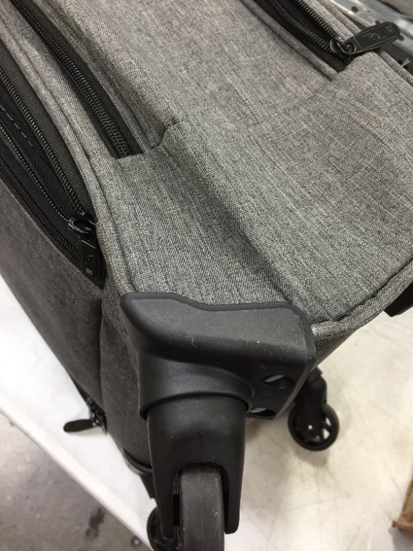 Photo 7 of 21" rolling carry-on luggage w/ top expansion section & laptop section - Dark gray
