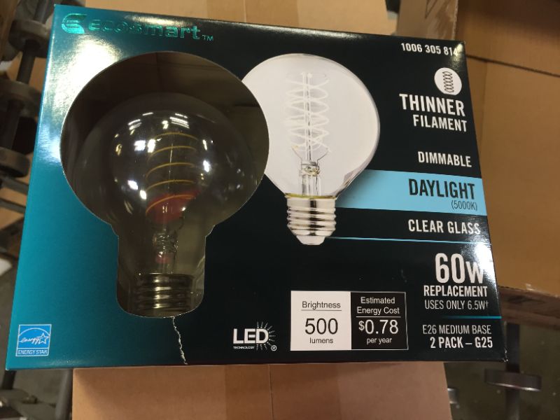 Photo 1 of ecs g25 e26 60w clear dl 2pk of 4  