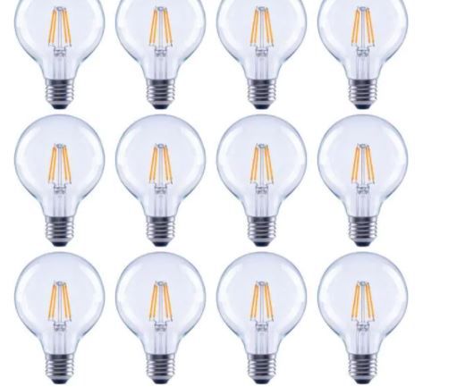 Photo 3 of 40-Watt Equivalent G25 Globe Dimmable ENERGY STAR Clear Glass Filament Vintage LED Light Bulb Soft White (12-Pack)
