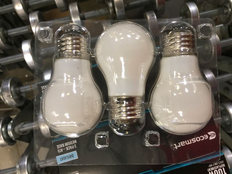 Photo 3 of 100-Watt Equivalent A15 Dimmable Appliance Fan Frosted Glass Filament LED Vintage Edison Light Bulb Daylight (12-Pack)
