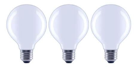 Photo 1 of 100-Watt Equivalent G25 Dimmable Globe Frosted Glass Filament LED Vintage Edison Light Bulb Bright White (3-Pack) 4 packs 
