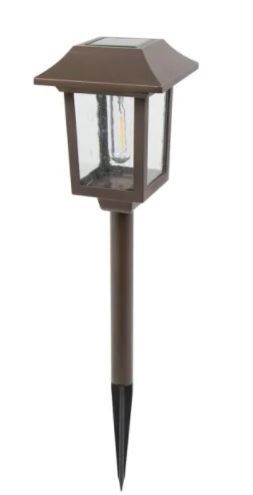 Photo 1 of Solar Golden Bronze Outdoor Integrated Filament LED Path Light (6-Pack)
