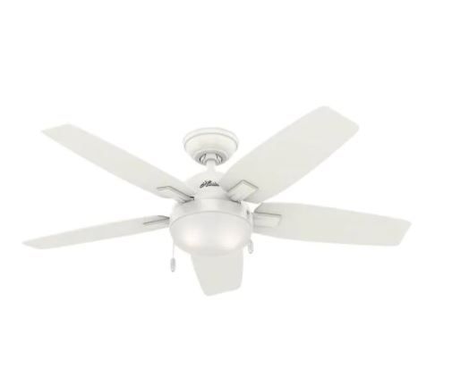 Photo 1 of Antero 46 in. LED Indoor Fresh White Ceiling Fan with Light
