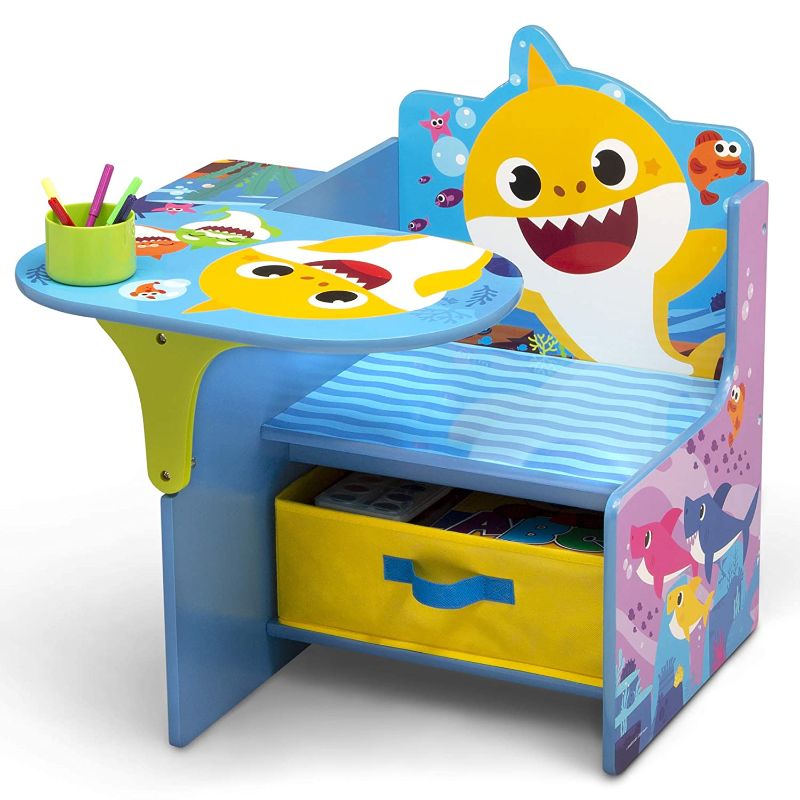 Photo 1 of Baby Shark Chair Desk with Storage Bin - Ideal for Arts & Crafts, Snack Time, Homeschooling, Homework & More by Delta Children
