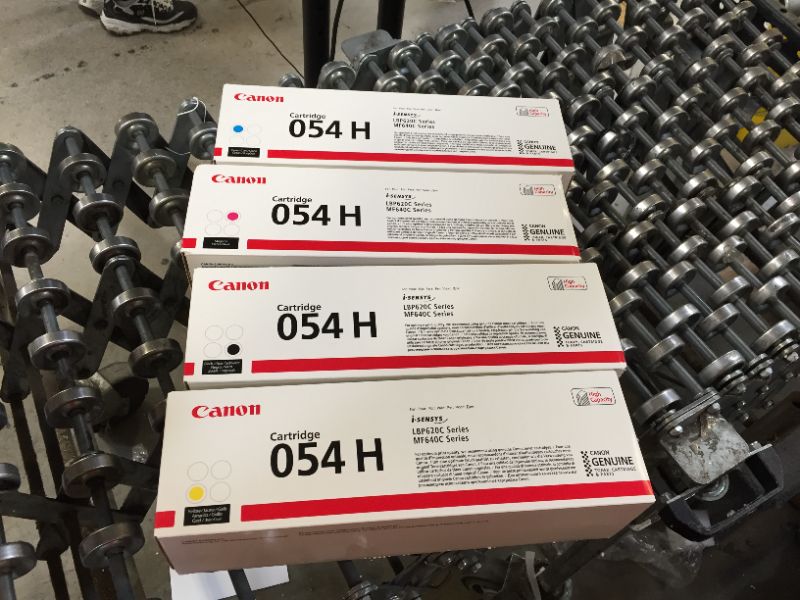 Photo 3 of Compatible Canon 054H Bulk Set of 4 Toner Cartridges : 1 Each of Black, Cyan, Magenta, Yellow
