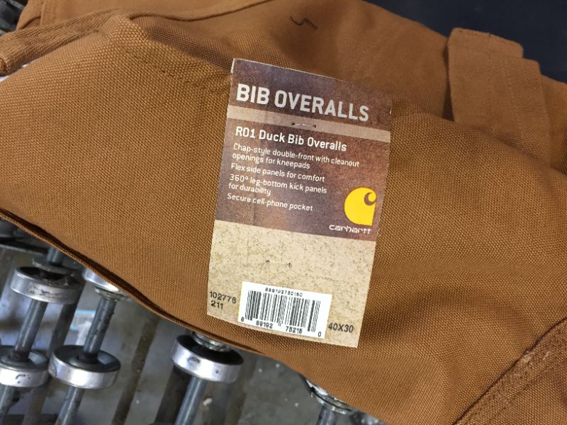 Photo 2 of Carhartt Men's R01 Duck Bib Overall 40x30