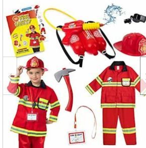 Photo 1 of  Fireman Toys Born Toys Firefighter Costume for Kids w/ Pants & Fireman Toys Includes Backp...
