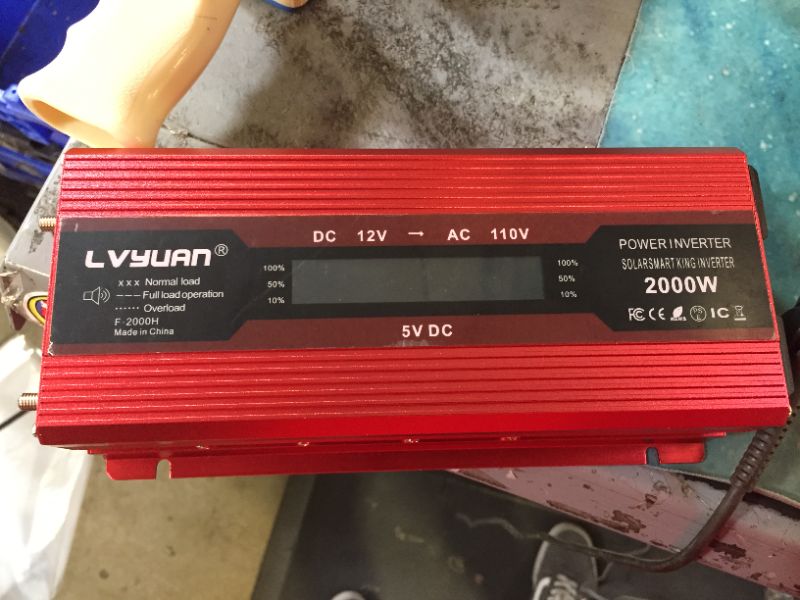 Photo 4 of Lvyuan Power Inverter 2000w Dual AC Outlets and Dual USB Charging Ports 5v
