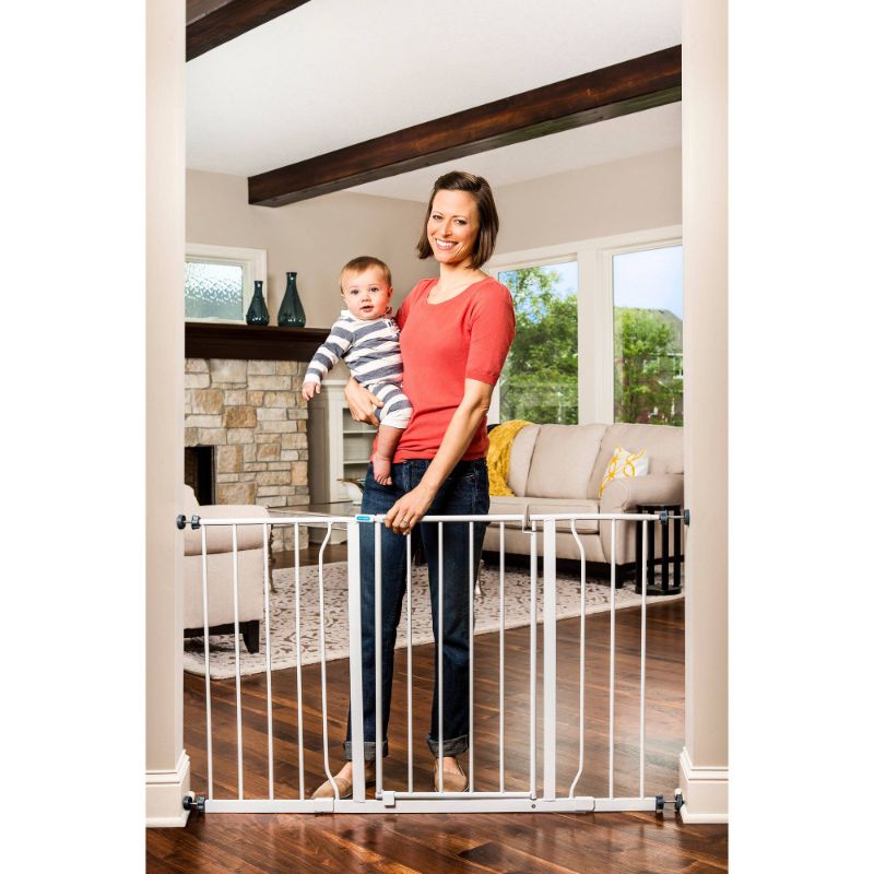 Photo 1 of Regalo Easy Open 47-Inch Super Wide Walk Thru White Baby Gate