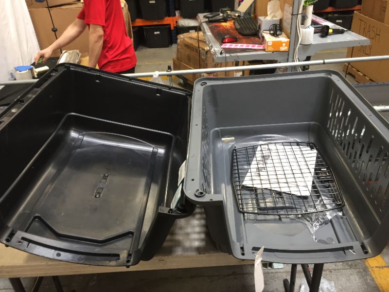 Photo 1 of Aspen Pet Porter Traditional Plastic Pet Kennel, 25-30 lbs, Gray
