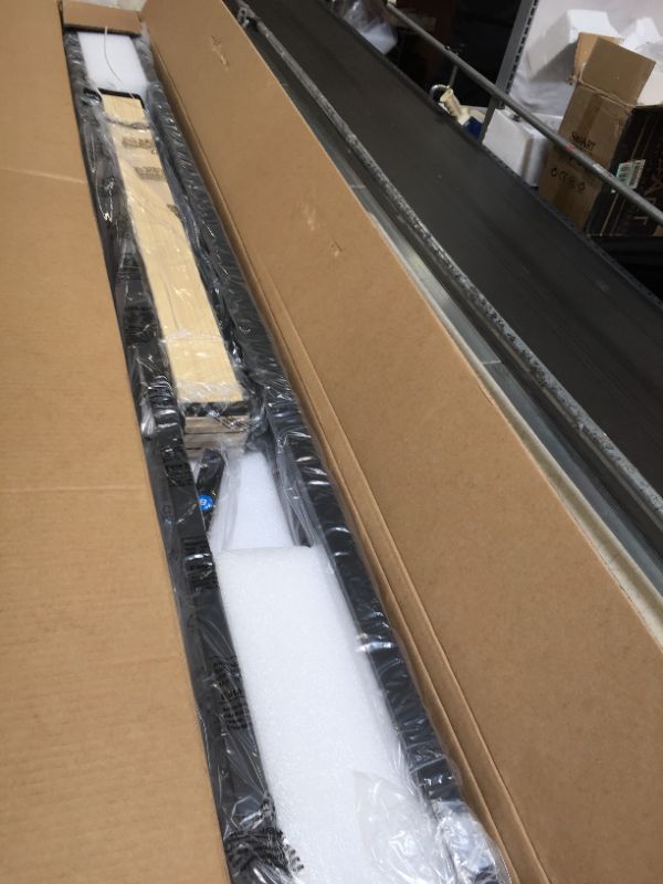 Photo 2 of Amazon Basics 6" Modern Metal Platform Bed with Wood Slat Support - Mattress Foundation - No Box Spring Needed, Twin