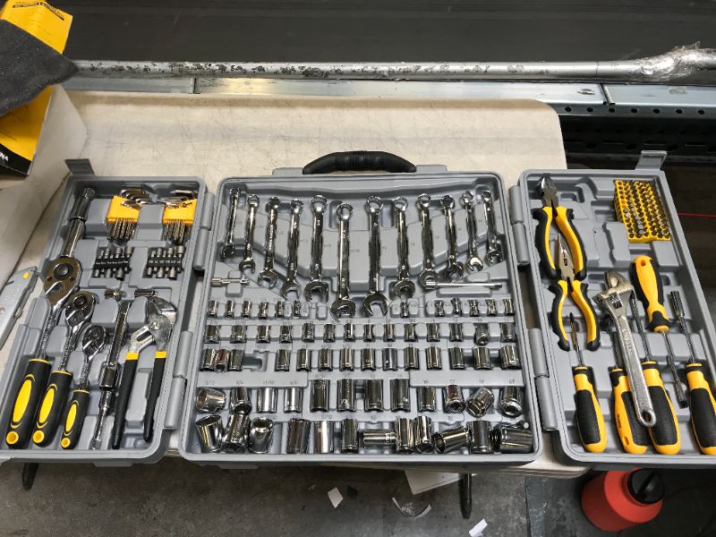 Photo 1 of 205 Piece Mechanics Tool Set, Socket Wrench Auto Repair Tool Pliers Combination Mixed Hand Tool Set Kit with Box Organizer Storage Case