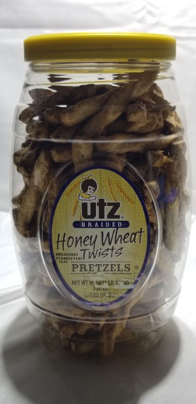 Photo 2 of Utz Honey Wheat Braided Twists Pretzels Barrel - 26oz  best by 12/20/2021