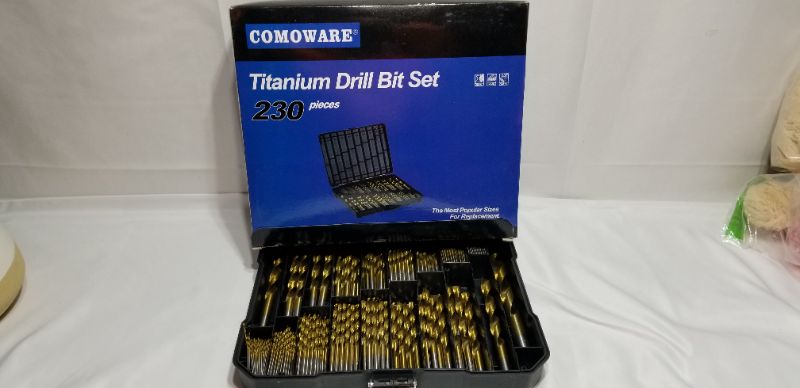 Photo 2 of 
COMOWARE TITANIUM DRILL BIT SET, 230 PIECES

